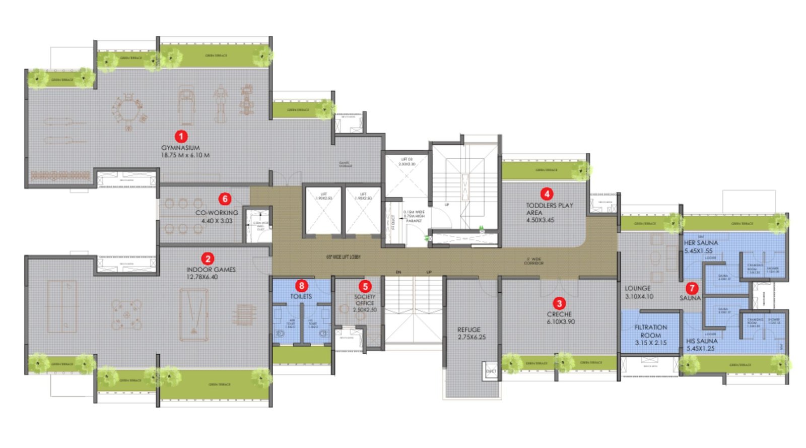 Nitaara-Tower- Recreation-Typical-Floor-Plan